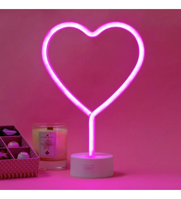 Lampe LED à Effet Néon - Cœur