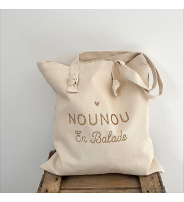 Tote Bag à nœuds "Nounou en...