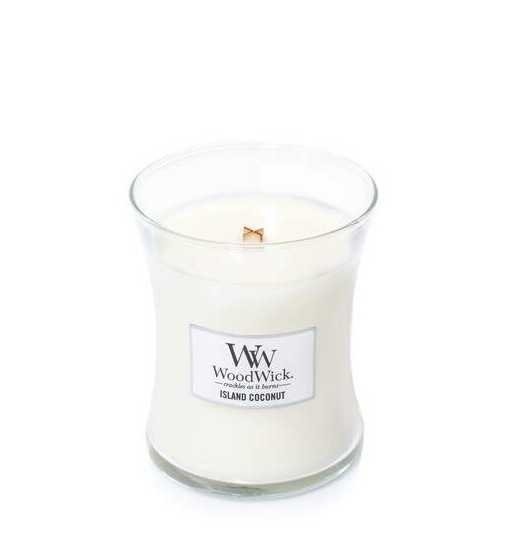 Noix de coco des îles - Moyenne Jarre Wood Wick - 1 Noix de coco des îles - Moyenne Jarre Wood Wick - 1