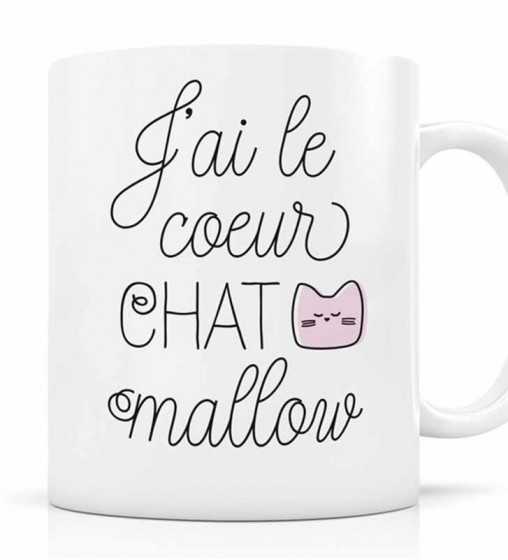 Mug J'ai le coeur Chat-Mallow Créa-Bisontine - 1 Mug J'ai le coeur Chat-Mallow Créa-Bisontine - 1