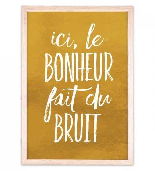 Cadre Ici le bonheur fait du bruit Créa-Bisontine - 2 Cadre Ici le bonheur fait du bruit Créa-Bisontine - 2