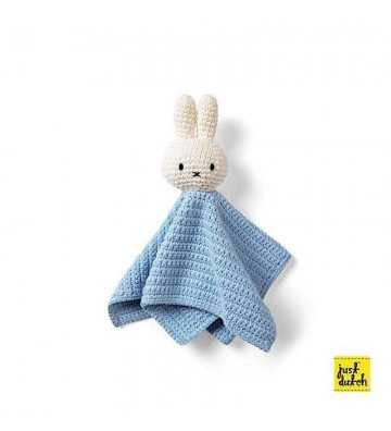 Doudou maille Miffy Bleu