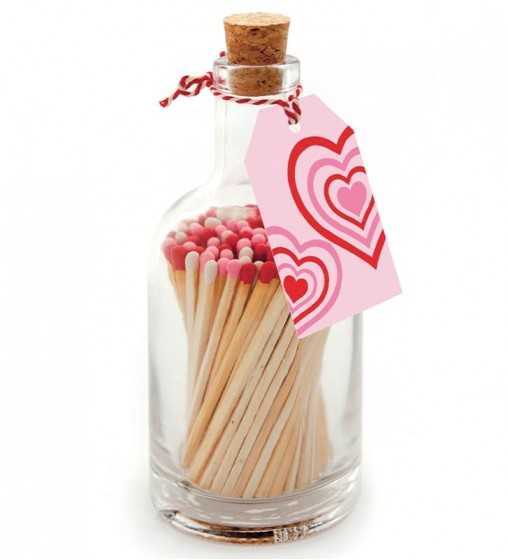 Bouteille d'Allumettes Coeurs Roses Archivist - 1 Bouteille d'Allumettes Coeurs Roses Archivist - 1