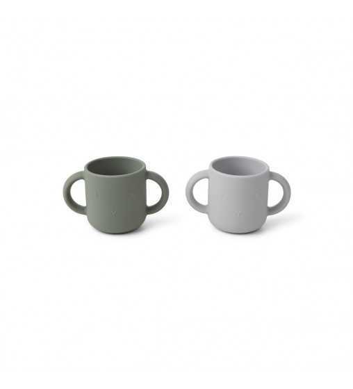 Duo Cup silicone Lapin faune green Liewood - 1 Duo Cup silicone Lapin faune green Liewood - 1
