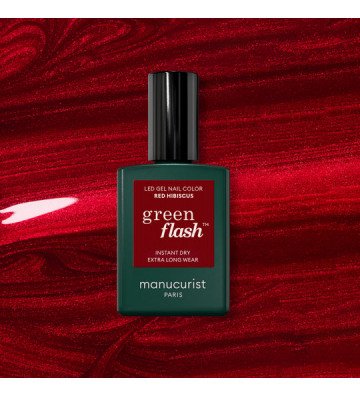 Red Hibiscus- Vernis Green...