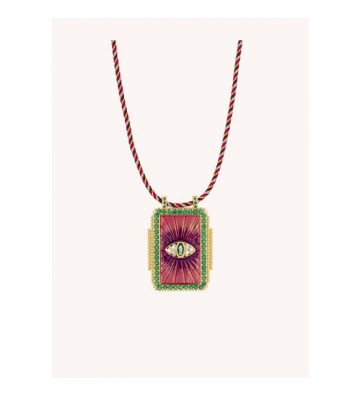 Collier Fuchsia Eye Boheme...