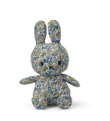 Lapin Miffy Fleurs Bleu - 23cm